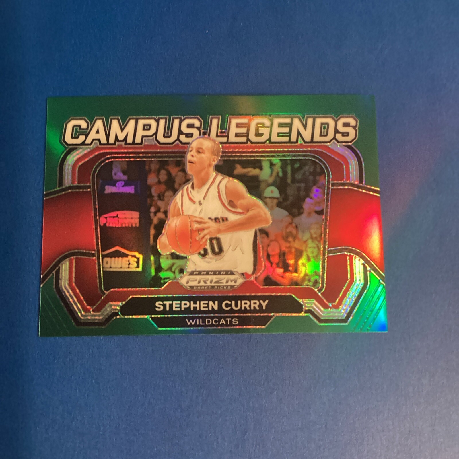 Stephen Curry 2024 Panini Prizm Draft Picks - Campus Legends Green Prizm #2
