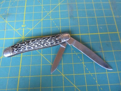 Vtg IMPERIAL RAZOR BLADE STAINLESS, 2-blade Folding Super Pocket Knife