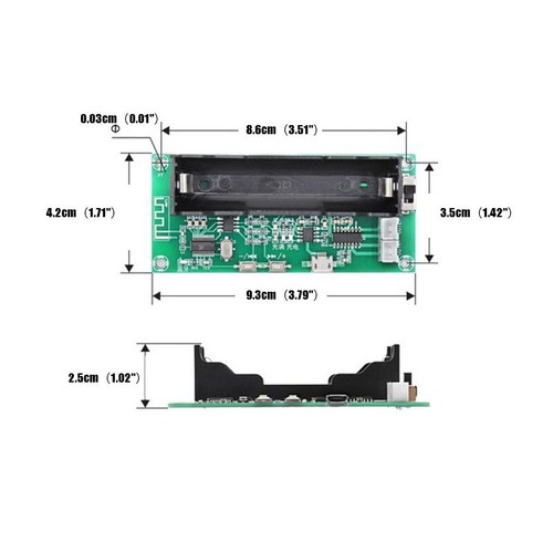 Bluetooth 5.0 Amplifier Board Lithium Battery Holder Dual Channel 2*3W&5W St-b - Picture 3 of 7