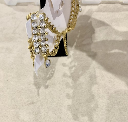 Halskette goldton Bollywood Braut Mode Schmuck Träne Kundan - Bild 5 von 8