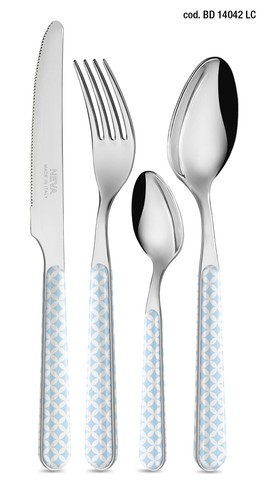 NEVA BISTROT DECOR collezione OPTICAL posate tavola set 24pz colore A SCELTA - Picture 3 of 9
