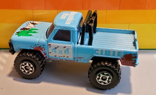 1981 Matchbox Mini Pick Up 4x4 Mountain Man Blue - Picture 3 of 4