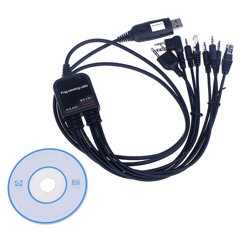 8 in 1 Computer USB Programming Cable for Handy walkie talkie car radio.WG JW - Zdjęcie 10 z 11