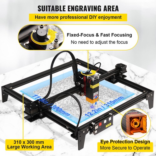 Desktop Laser Engraver 12.2"x11.8" Large Engraving Area 5.5W Laser Power - Picture 4 of 12