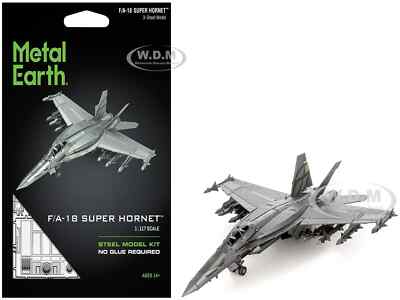 BOEING F/A-18 SUPER HORNET AIRCRAFT ''US NAVY'' STEEL MODEL KIT METAL EARTH MMS459
