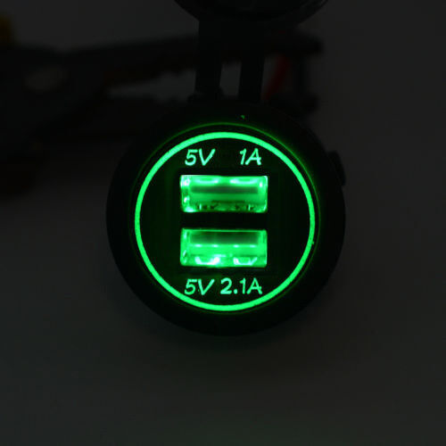5V 4.2A Dual 2 USB Charger Socket Adapter Power Outlet 12V 24V Car Motorcycle UK - 第 14/14 張圖片