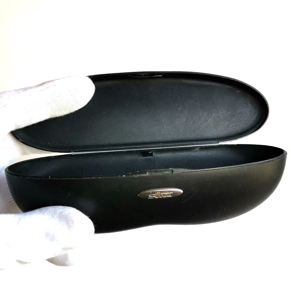 fodero occhiali da sole SILHOUETTE box sunglasses case custodia vintage grigio - Imagen 2 de 3