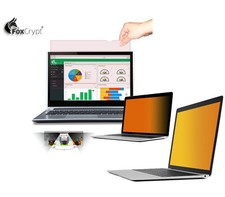FoxCript&reg; GOLD Laptop Anti-Spy Privacy Blickschutz Filter Sichtschutzfolie