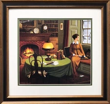 Charles Wysocki "Her Captain's Wistful Letter" New CUSTOM FRAMED Art