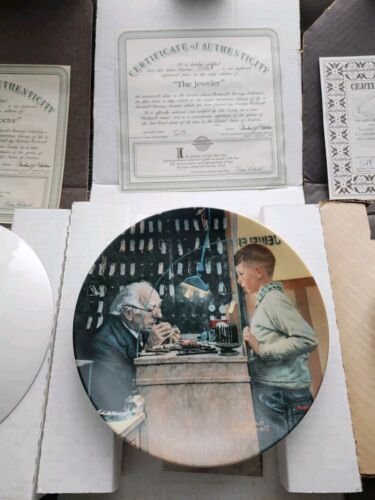 Lotto di 6 piatti da collezione Norman Rockwell bambini CERTIFICATI E SCATOLA USATI IN OTTIME CONDIZIONI #8 - Foto 11 di 22