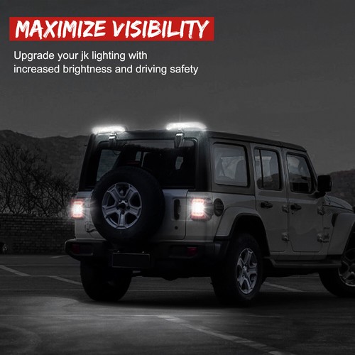 High Mount Roof LED Brake Tail Lights Turn Reverse for 07-18 Jeep Wrangler JK - Picture 4 of 10