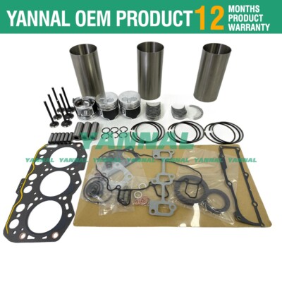 3TNV76 Overhaul Rebuild Kit For Yanmar Caterpillar 301.7D 301.7DCR Engine Repair