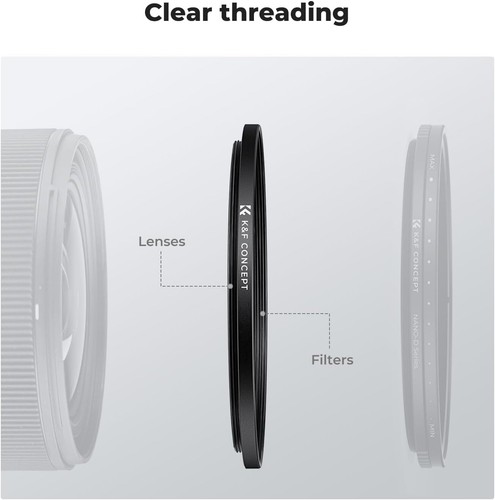 K&F Concept 2 pz adattatore anello step-up anello anello filtro step up per filtro uv nd cpl - Foto 27 di 186
