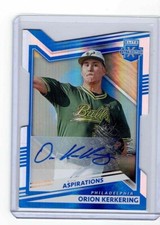 Orion Kerkering 2022 Panini Elite Extra Edition Auto #/50 Aspirations Die Cut