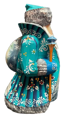 Papá Noel "Padre Escarcha" Tallado/Pintado a Mano - Hecho en Rusia, Estatuilla Cantada - Imagen 11 de 21