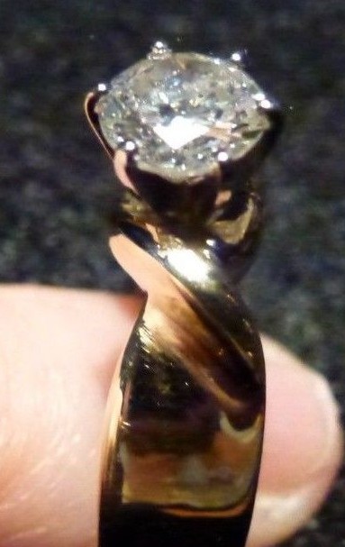 .62ct Natural Diamond Solitaire Ring, solid 14k y… - image 10