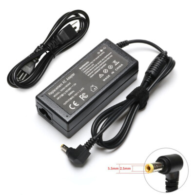 Repuesto Cargador Getac 11.6 Pulgadas Cable Adaptador De Corriente 65W Para Tablet Getac V110 F110 11,6" Resistente - Negro, 19V, Repuesto Compatible Cable Alimentación Getac 11.6 Pulgadas