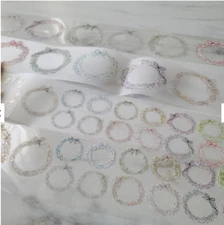 Fairy Maru Flower Wreath Matte PET  3D Embossed Tape SAMPLE LOOP