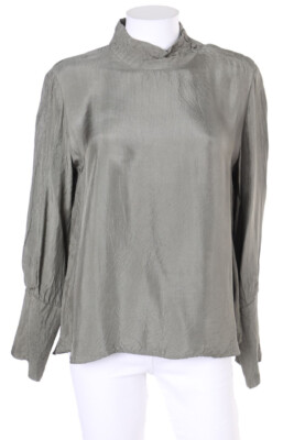 MANGO SUIT Blouse L = M olive grey