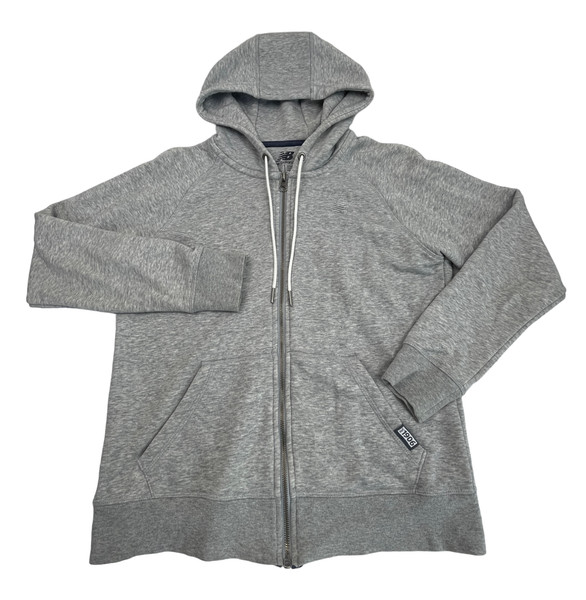 NEW BALANCE Grey Marl Full Zip Hoodie Jacket Casual Lounge Womens Size S/ 10