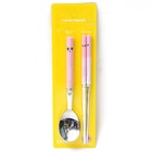 Kakao Friends APEACH Simple Dinnerware 304 Stainless Steel Spoon Chopsticks Set
