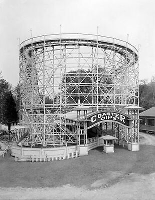 MD Vintage Photograph 8.5" x 11" Reprint 1917 Top of Roller Coaster Glen Echo 