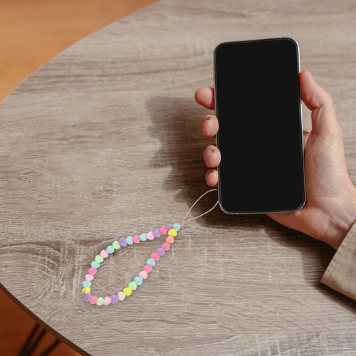 2 szt. Kolorowy pasek na telefon komórkowy Smycz Koraliki Koraliki Charms z koralików - Zdjęcie 3 z 12
