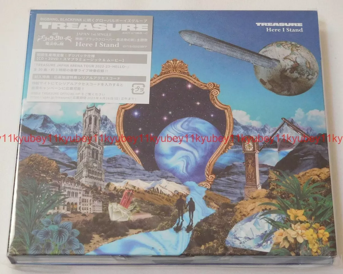 New TREASURE Here I Stand First Limited Edition CD 2 DVD Japan AVCY-97196
