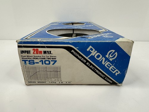 Pioneer TS-107 Dual Cone Altoparlanti Auto Due Direzionali Vintage anni '70 4"" 20w Giappone NOS - Foto 5 di 8