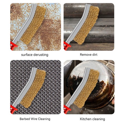 1PCS Tool Wire Brush Handheld BBQ Stainless Steel Metal Rust Removal Clean Brush - Afbeelding 5 van 8