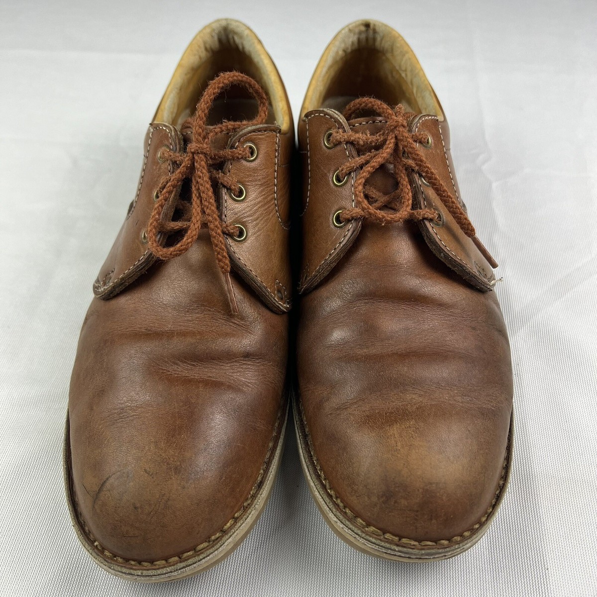 LL Bean Mens 11.5 Medium Vtg Brown Saddle Oxfords Vibram  display picture 3
