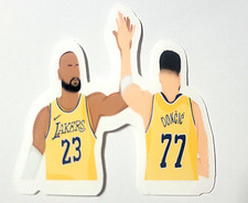 Lebron James Luka Doncic LA Lakers Basketball Glossy Sticker Vinyl Laminate