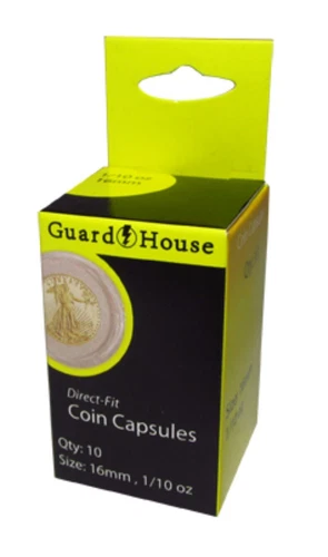 Guardhouse 1/10 Oz $5 American Gold Eagle Direct Fit Capsules 10 per Box
