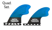 Pacific Vibrations Surfboard Fins Cut Quad (Compared To Tomo) fits Futures