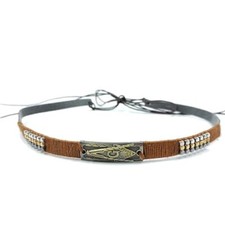 Cowboy Hat Band for Women Men, Leather Hat Band for Straw Hat Fedora Hand Vg