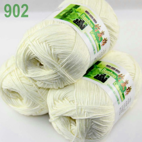 Sale New 6 Ballsx50g Super Soft Bamboo Cotton Baby Hand Knitting Crochet Yarn 02 - Picture 4 of 4