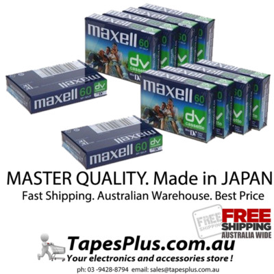 CASSETTES NEW 10 x TOP GRADE MAXELL DVM-60 MINI DV DIGITAL CAMCORDER TAPES
