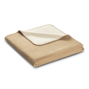 Biederlack Wohndecke Melange Doubleface Creme-Natur 150 cm