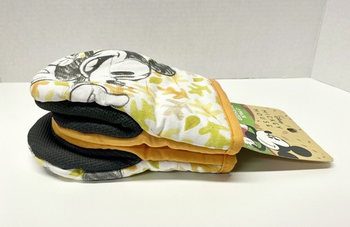 Disney Mickey Mouse Fall Oversized Mini Oven Mitts Gloves 2 Pack Autumn Leaves - Picture 3 of 3