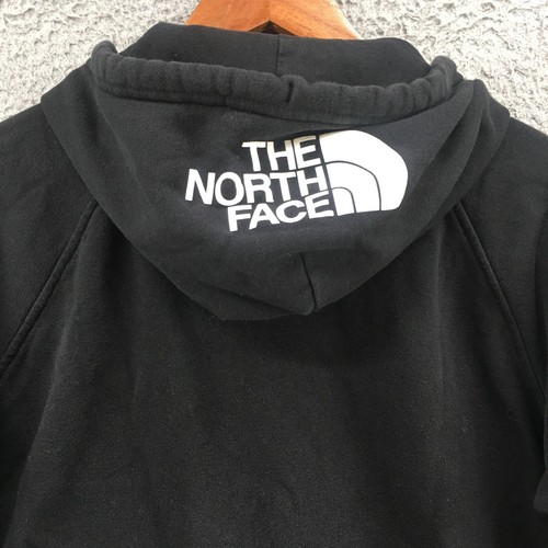 The North Face Hoodie Jacket Womens M Black Cotton Blend Full Zip Raglan Sleeve - Picture 13 of 20
