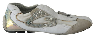 ALBERTO GUARDIANI Shoes White Logo Slip-on Strap Sneakers Women's EU37 / US6.5