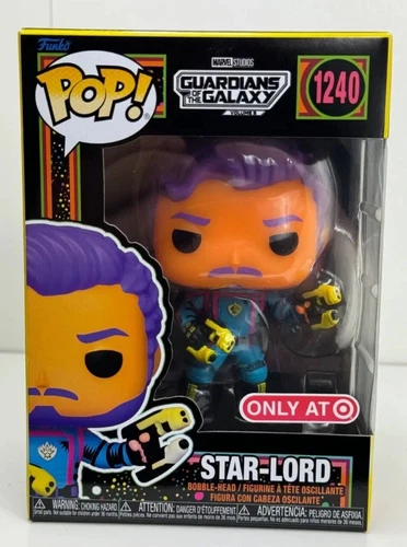 Funko Pop! Guardians of the Galaxy Star-Lord #1240 Blacklight Target Exclusive