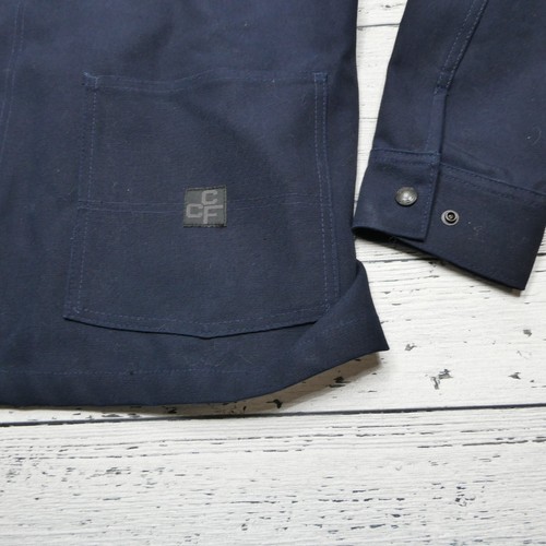 C.C.F CC Filson Jacke Herren Large marineblau Baumwolle Ente Canvas Druckknopfleiste lässig - Bild 2 von 7