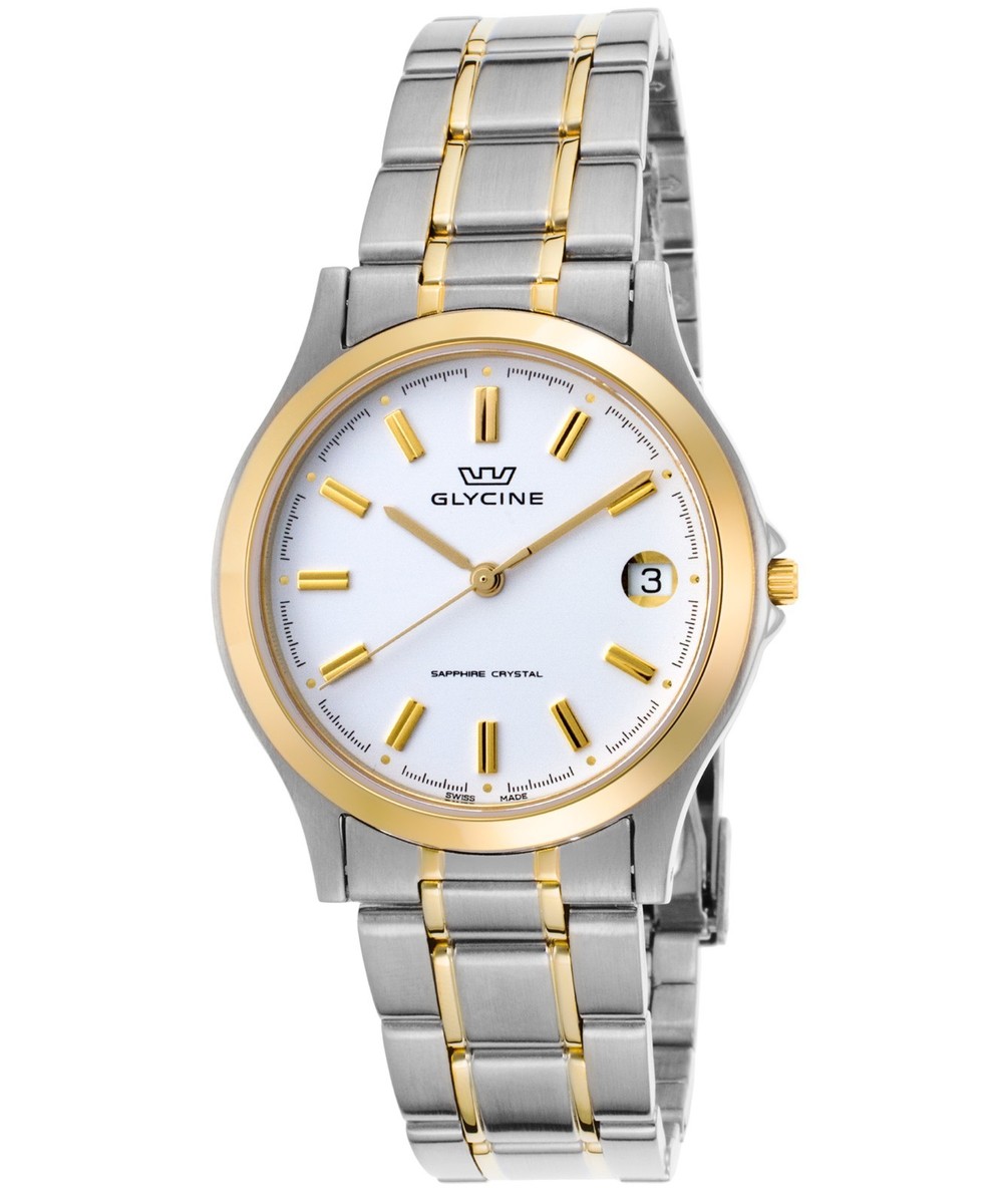 Glycine Vintage Men's Stainless Steel Swiss Quartz Watch Glycine Vintage Men's Stainless Steel Swiss Quartz Watch