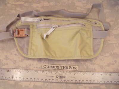 Emergency/Survival - Travel Pouch:  (2) Zipper Pockets, Soft, Elastic Waistband
