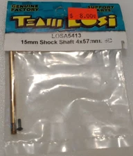 LOSA5413	Losi 8 B/T 15mm Shock Shaft 4x57mm TiNi (1)  A-5413