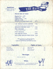 1977 LAMBERT INTERNATIONAL AIRPORT vintage menu THE HANGAR - St. Louis, Missouri