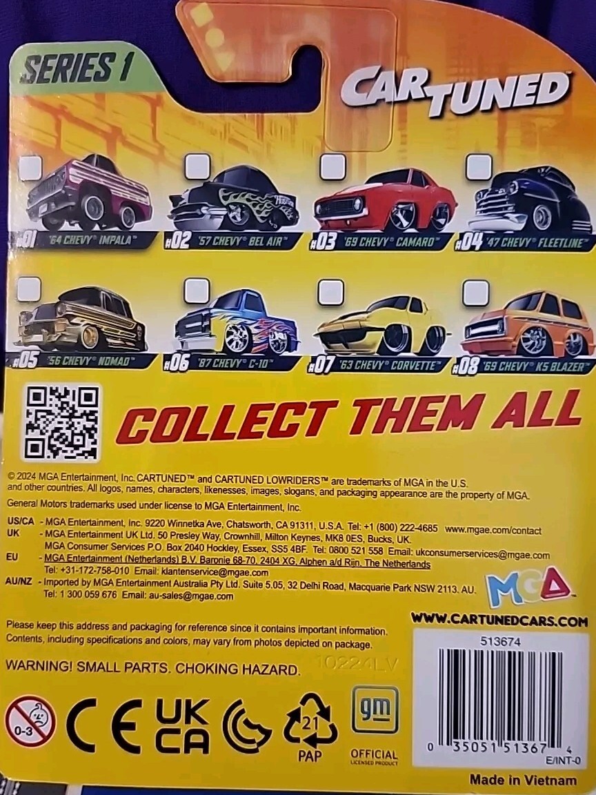 2024 Tooned MGA Car Tuned Series 1 Lowriders 1964 Chevy
