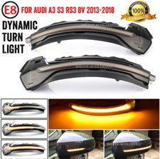 CLIGNOTANT LED AUDI A3 8V S3 RS3 RETROVISEUR DYNAMIQUE NOIR SMOKED  (2013-2018)