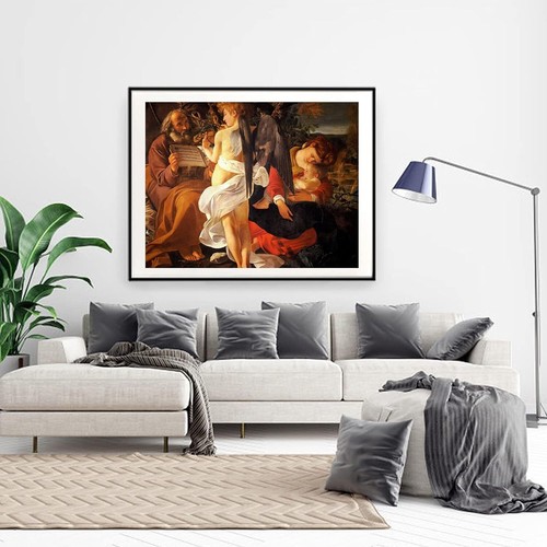 Caravaggio Canvas Wall Art Rest on the Flight to Egypt Poster Baroque Art Print - Picture 3 of 6